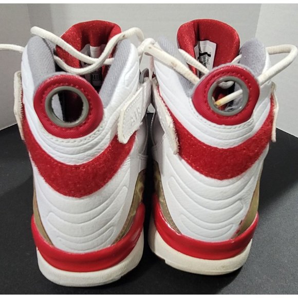 Nike Jordan's VIII 8 Retro, Youth Size 7 (US) Shoes (467808-101). Red and White. - Picture 2 of 8